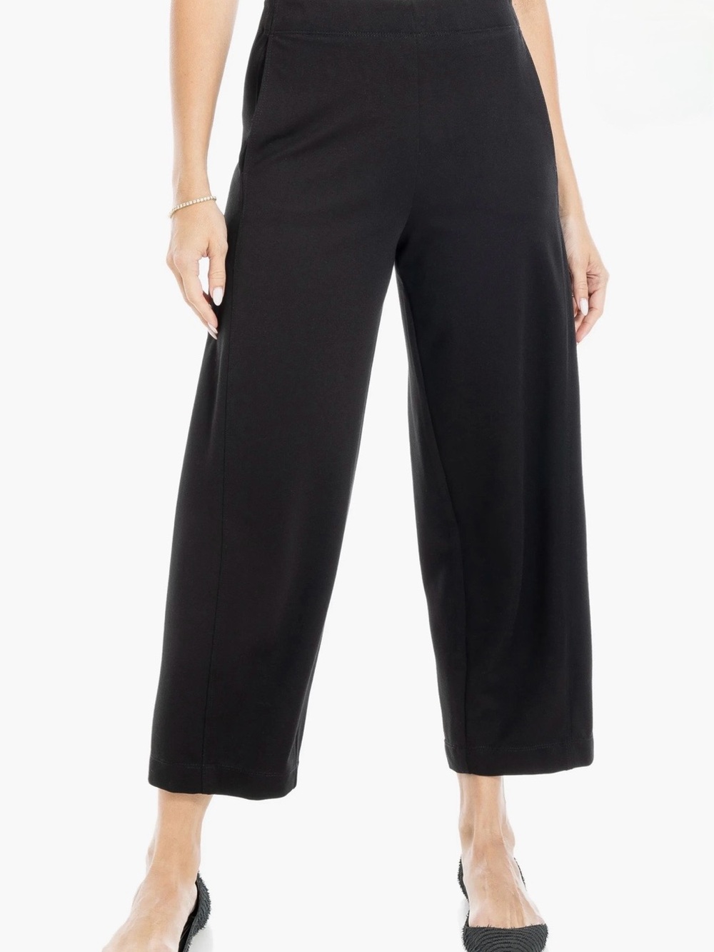 New! MAX STUDIO Cropped Ponte Barrel Pants size S